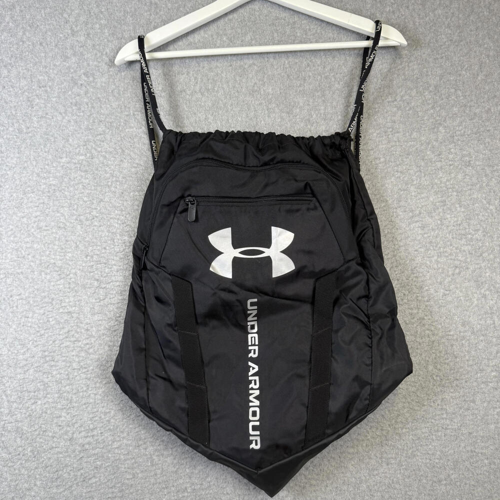 Under Armour Unisex-Adult Undeniable Sackpack Backpack Black Metallic Silver